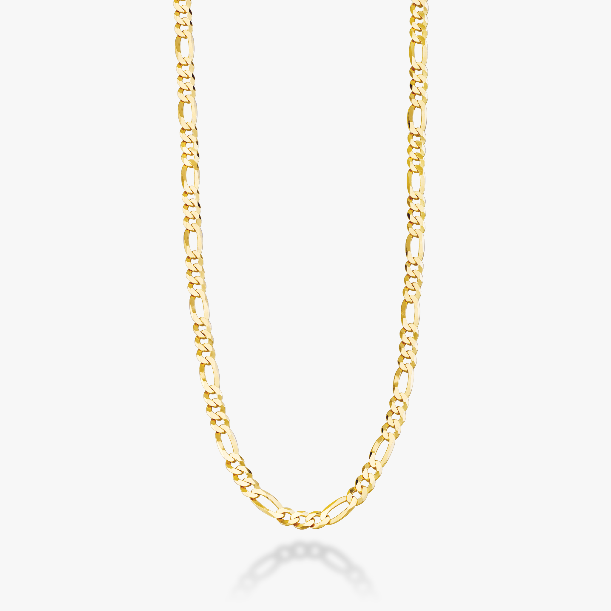 Gold over silver figaro best sale chain