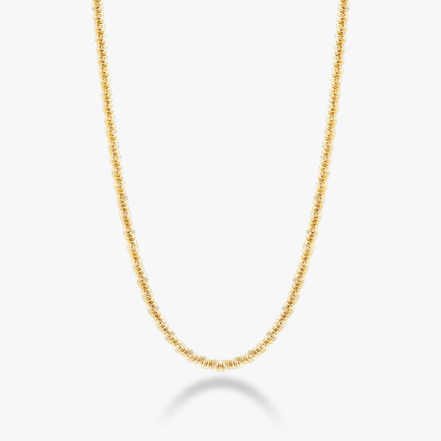 Twisted Sparkle Chain Necklace in 18K Gold over Sterling Silver