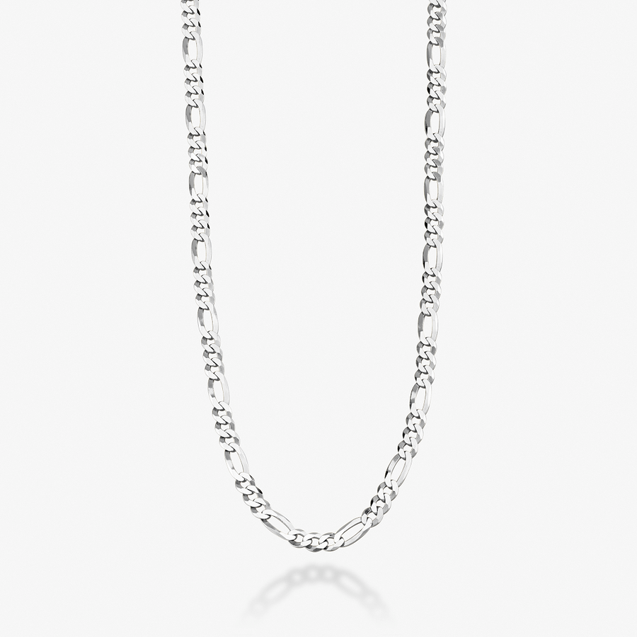PLANETYS - Chaîne Figaro En Argent Sterling 925 Plaqué Or 18 Carats Pour Enfant Ou Bébé - Longueur 30.5 Cm, Largeur 1.5 Mm