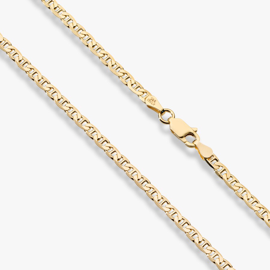 Mariner Chain Necklace in 18k Gold Over Sterling Silver, 3mm