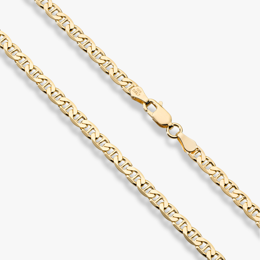 Mariner Chain Necklace in 18k gold over sterling silver, 4mm