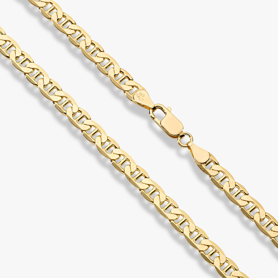 Mariner Chain Necklace in 18k Gold Over Sterling Silver, 6mm