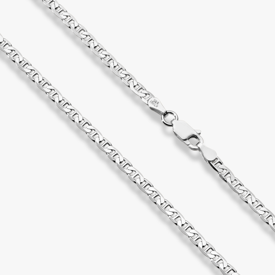 Mariner Chain Necklace in Sterling Silver, 3mm