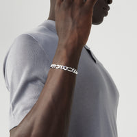 Figaro Chain Bracelet in Sterling Silver, 9mm – Miabella