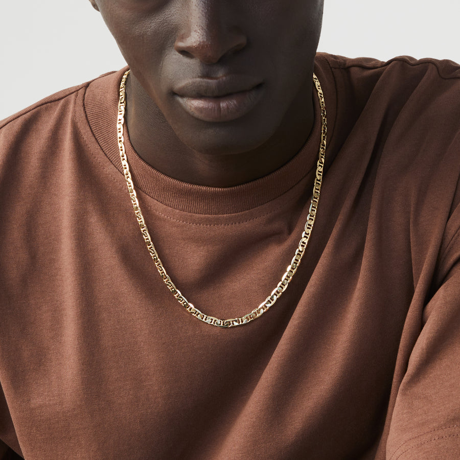 Mariner Chain Necklace in 18k Gold Over Sterling Silver, 4mm