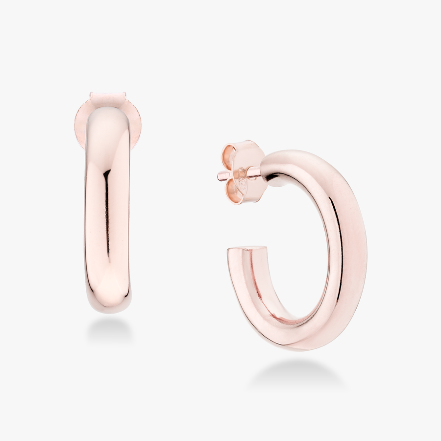 Rose gold over hot sale sterling silver earrings