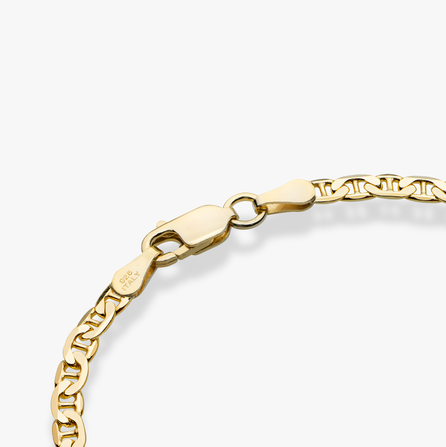 Mariner Chain Bracelet in 18k gold over sterling silver, 3mm