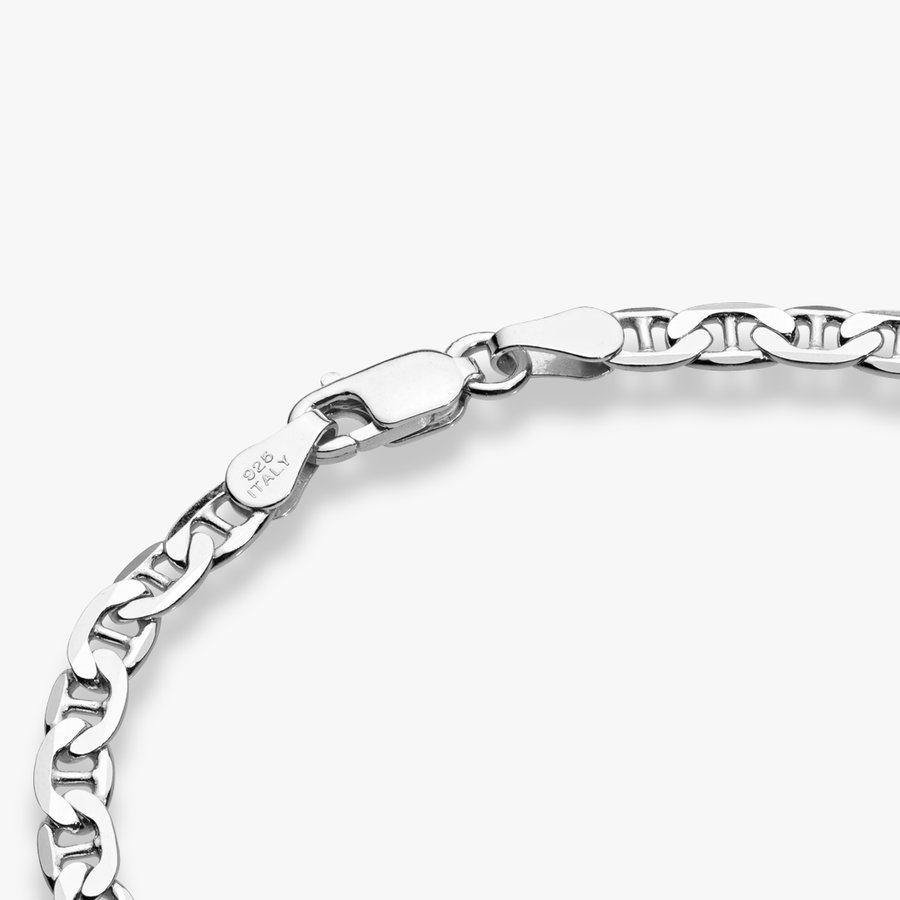 Mariner Chain Bracelet in Sterling Silver, 4mm