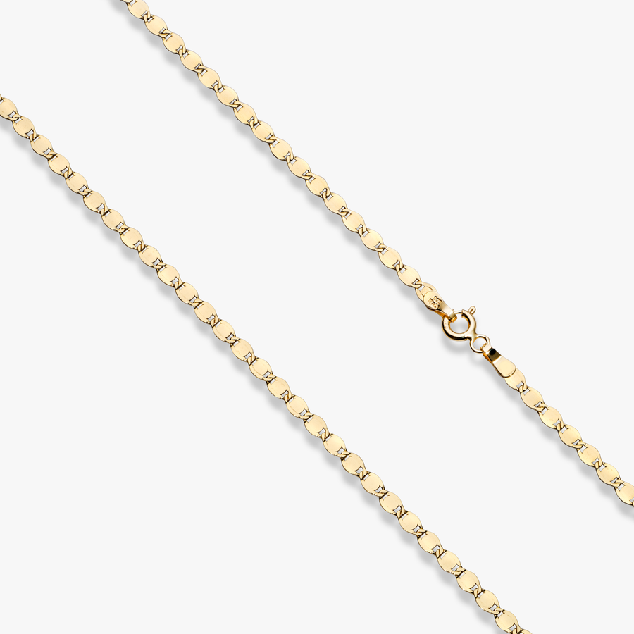 Mirror Link Necklace in 18k gold over sterling silver