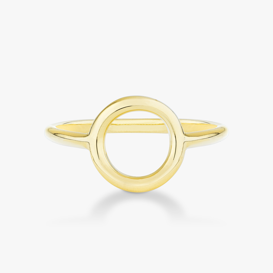 Open Circle Ring in 18k gold over sterling silver