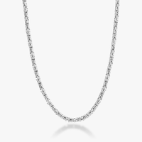 Round Byzantine Necklace in Sterling Silver, 4.5mm – Miabella