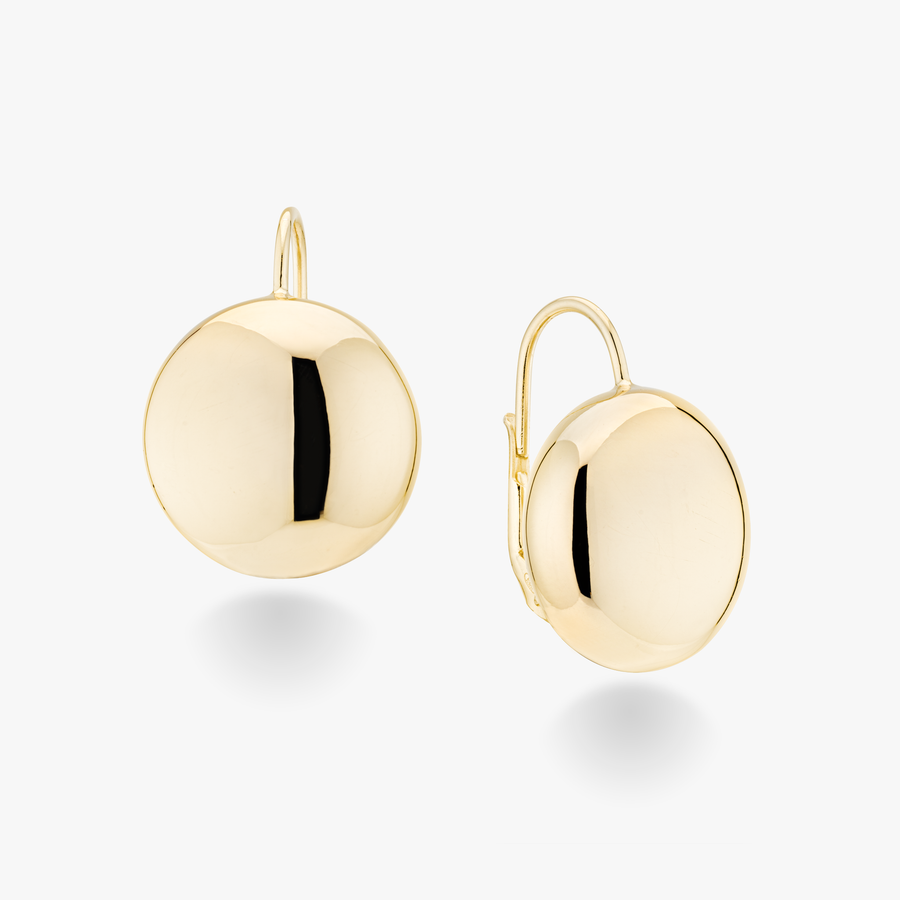 Leverback gold 2025 ball earrings