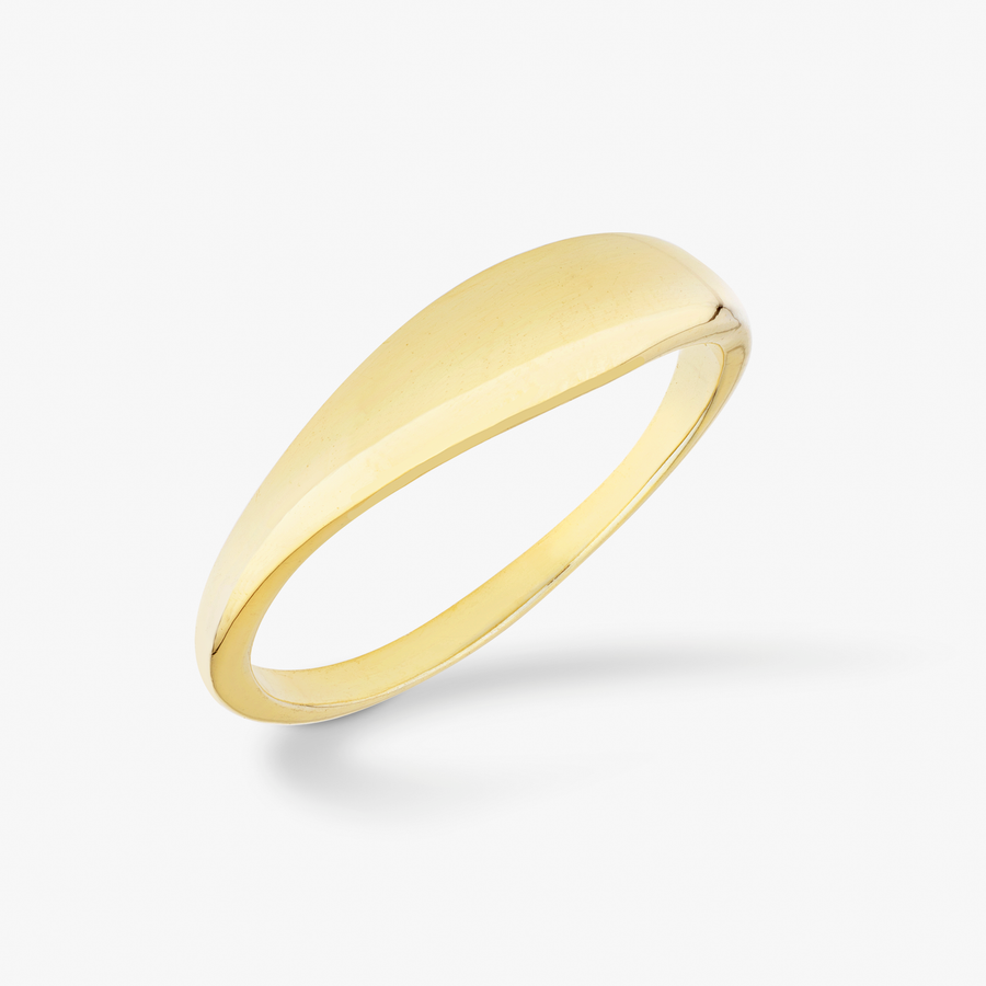 Signet Ring in 18k gold over sterling silver