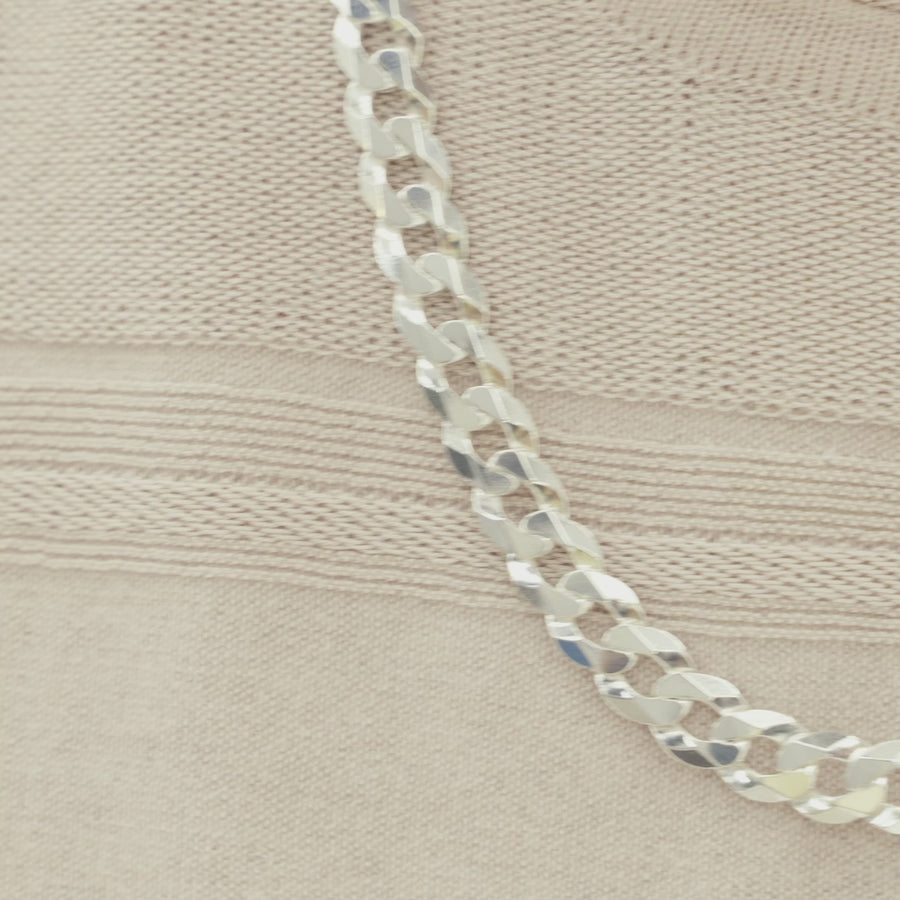 Cuban Chain Necklace in Sterling Silver, 9mm